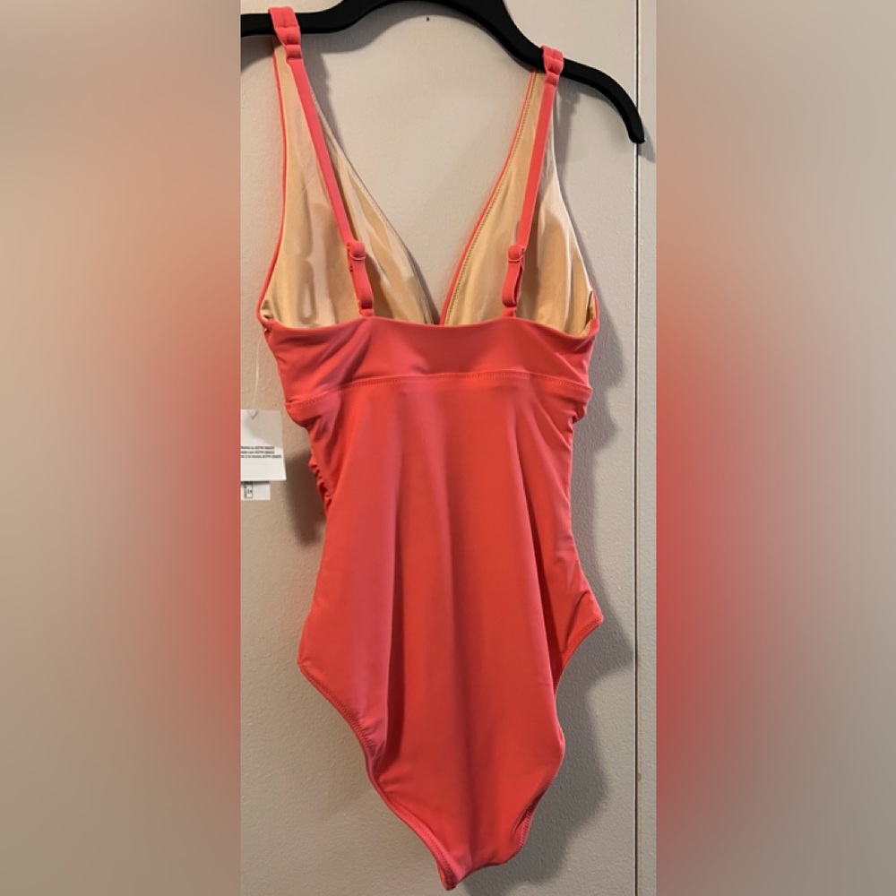 🆕 NWT AMAZON ESSENTIALS CORAL PINK BATHING SUIT (2) - Picture 5 of 9